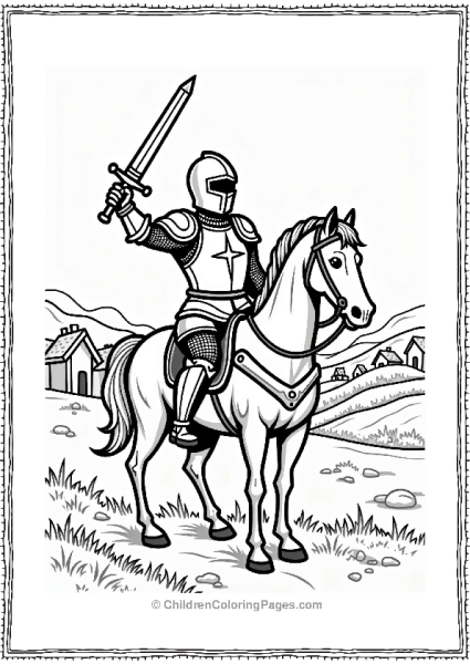 Brave Knight On A Horse Free PDF Printable