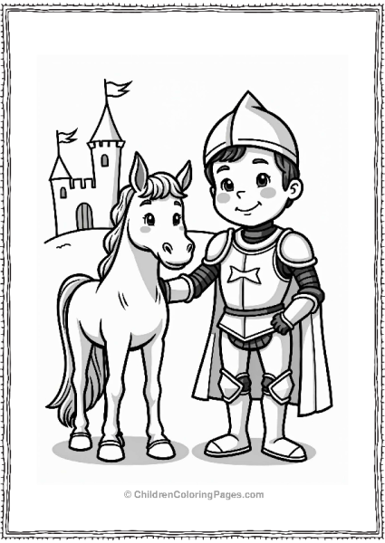 Brave Knight With Loyal Horse Free PDF Printable