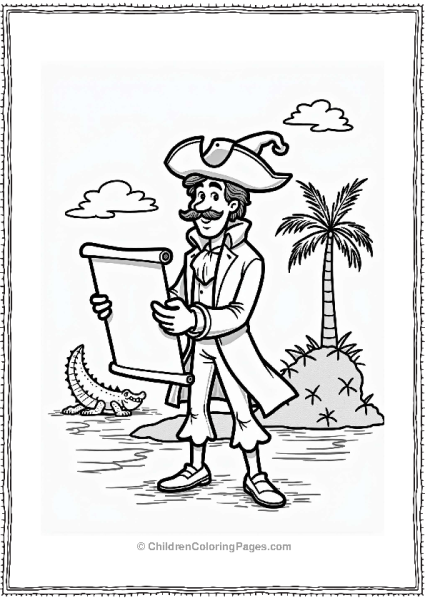 Peter Pan Captain Hook With Treasure Map Free PDF Printable