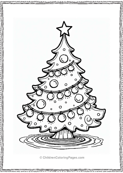 Cheerful Christmas Tree Float Free PDF Printable