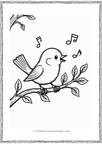 Cheerful Robin Singing In Spring Free PDF Printable