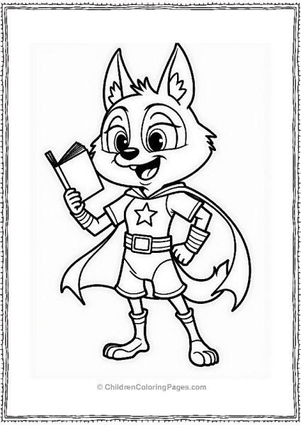 Cheerful Werewolf Superhero Free PDF Printable