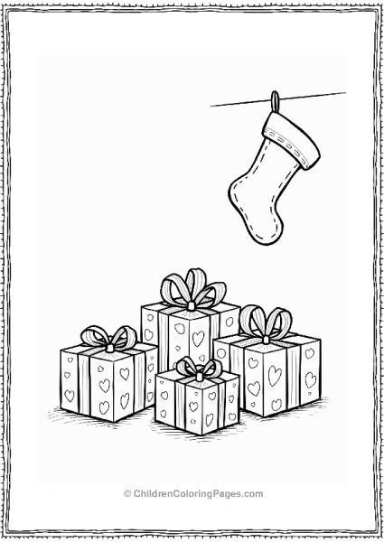 Christmas Gifts By The Fireplace Free PDF Printable