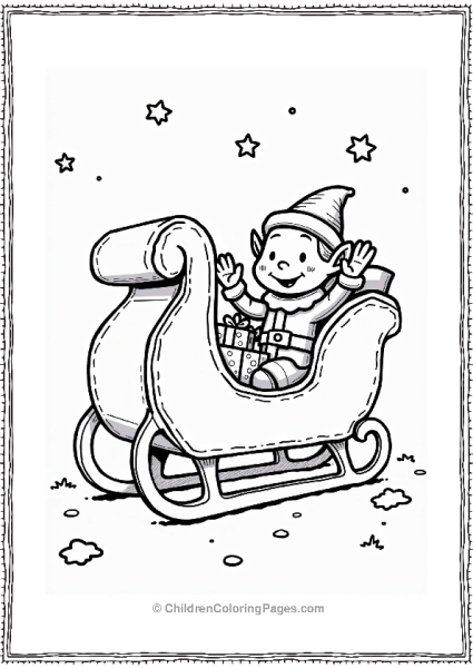 Christmas Sleigh Float With Elf Free PDF Printable