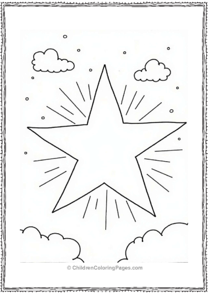 Christmas Star In A Night Sky Free PDF Printable