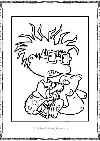 Chuckie And His Bear Rugrats Free PDF Printable