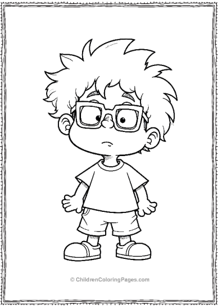 Chuckie Finster Looking Nervous Rugrats Free PDF Printable