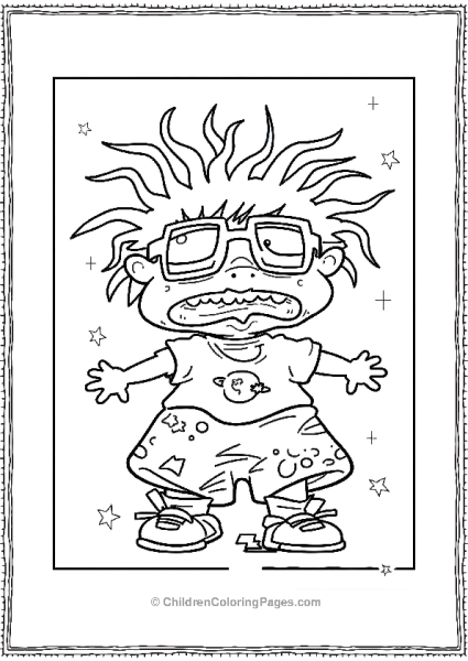 Chuckie Finster Looking Scared Rugrats Free PDF Printable