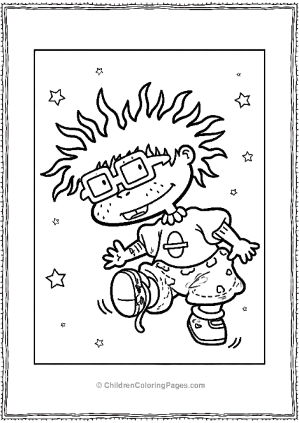 Chuckie With His Big Glasses Rugrats Free PDF Printable