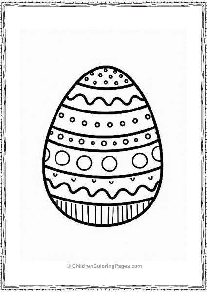 Colorful Easter Egg Design Free PDF Printable