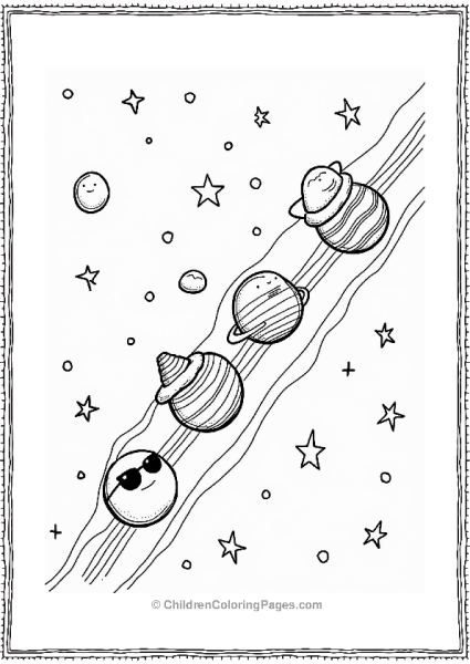 Comet Parade In The Solar System Free PDF Printable