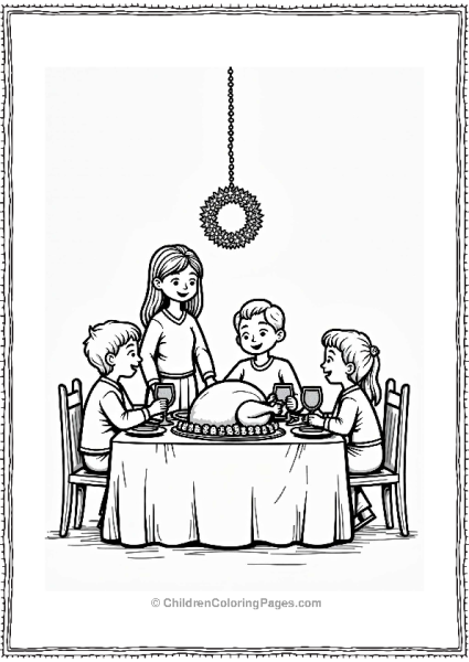 Cozy Family Christmas Dinner Free PDF Printable