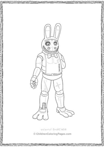 Creepy Bonnie Five Nights At Freddy’s Coloring Page Free PDF Printable