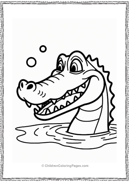 Peter Pan Crocodile Grinning At Captain Hook Free PDF Printable