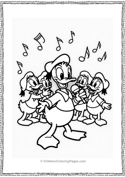 Donald Duck And Friends Singing Free PDF Printable