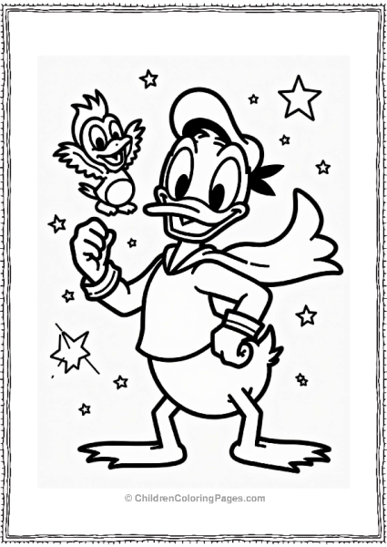 Donald Duck And Superhero Bird Adventure Free PDF Printable