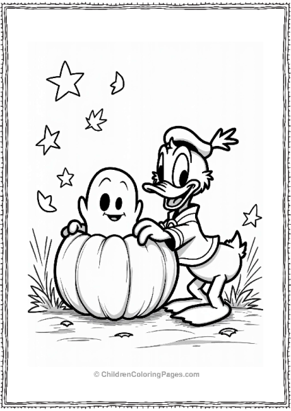 Donald Duck And The Pumpkin Ghost Free PDF Printable