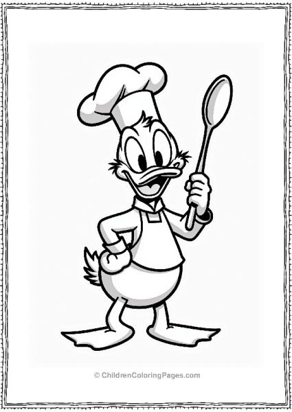 Donald Duck As A Chef Free PDF Printable