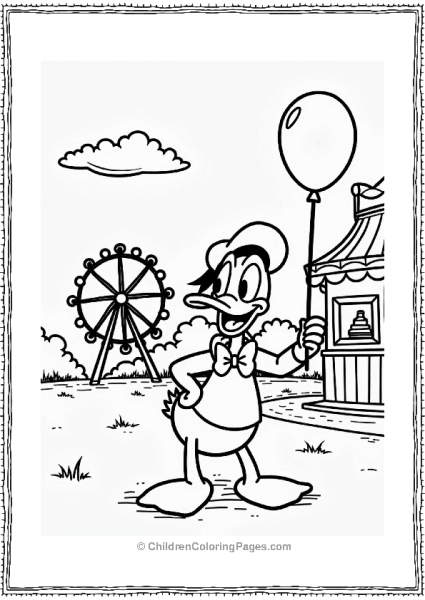 Donald Duck At The Carnival Free PDF Printable