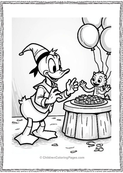 Donald Duck’s Halloween Party Free PDF Printable