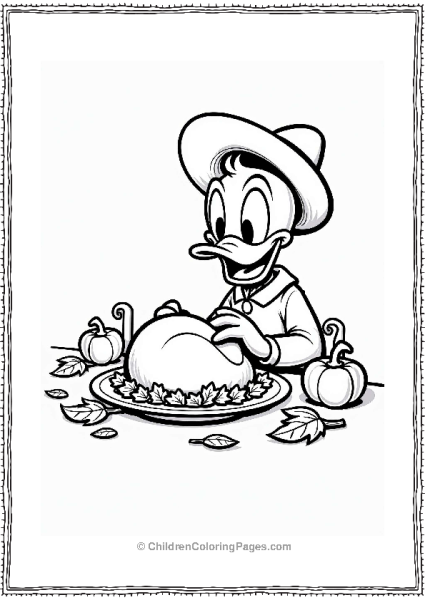 Donald Duck’s Thanksgiving Feast Free PDF Printable