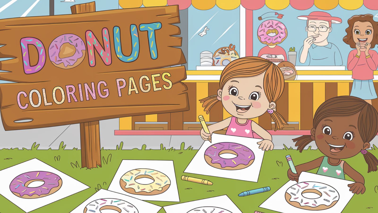 Donut Coloring Pages – Free PDF Printables For Kids 🍩🍫🍬