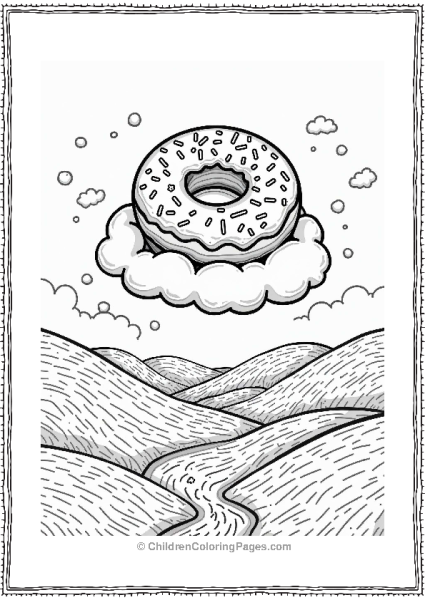 Donut On A Marshmallow Cloud Free PDF Printable