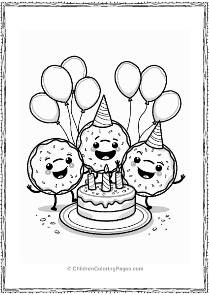 Donut Party With Friends Free PDF Printable