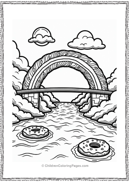 Donut Rainbow Bridge Over Candy River Free PDF Printable