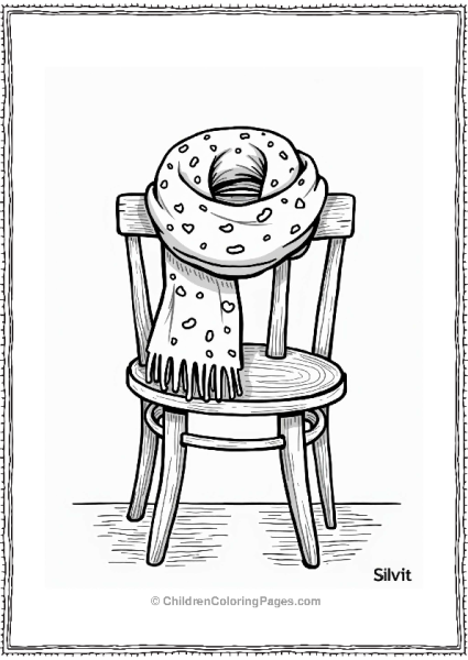 Donut Scarf In A Trendy Cafe Free PDF Printable