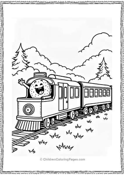 Donut’s Train Adventure Free PDF Printable