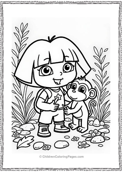 Dora  The Explorer And Boots Creating Nature Art Free PDF Printable