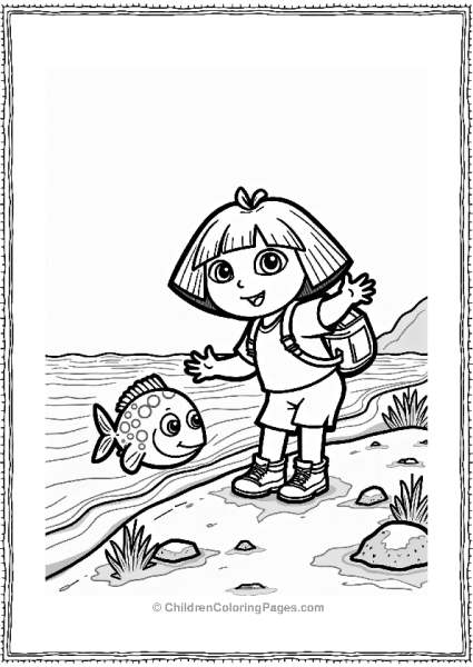 Dora The Explorer And Boots Help A Lost Fish Free PDF Printable