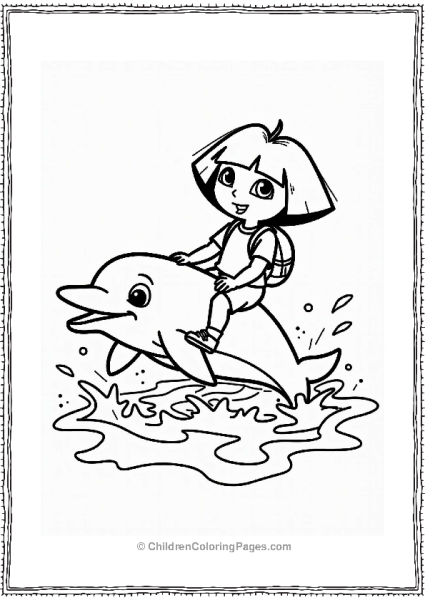 Dora The Explorer And Her Dolphin Friend Free PDF Printable