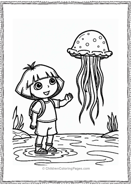 Dora The Explorer And The Colorful Jellyfish Free PDF Printable