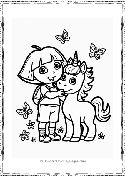 Dora The Explorer And The Friendly Unicorn Free PDF Printable