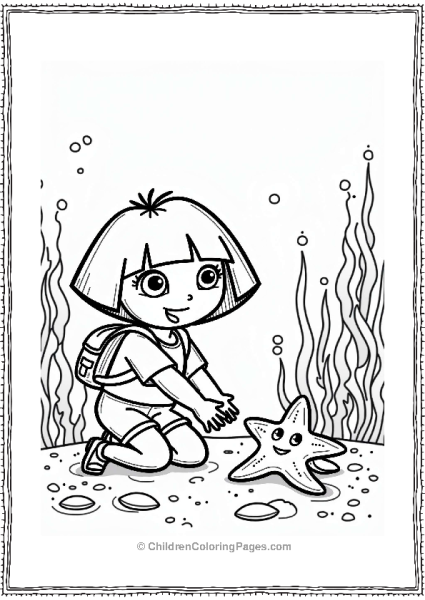 Dora The Explorer And The Starfish Free PDF Printable