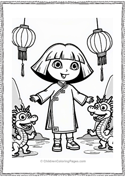 Dora The Explorer Celebrating Chinese New Year Free PDF Printable