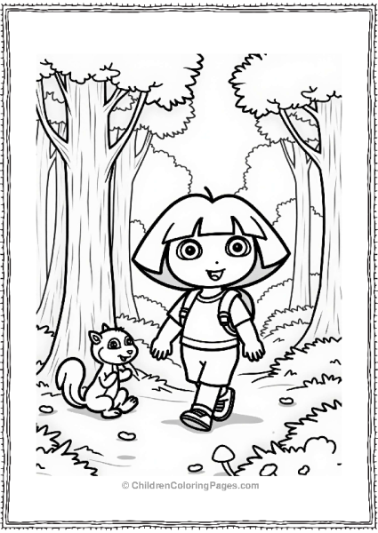 Dora Exploring A Forest Free PDF Printable