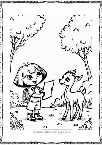 Dora The Explorer Helps A Baby Deer Free PDF Printable