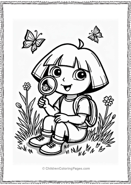 Dora  In A Colorful Meadow Free PDF Printable