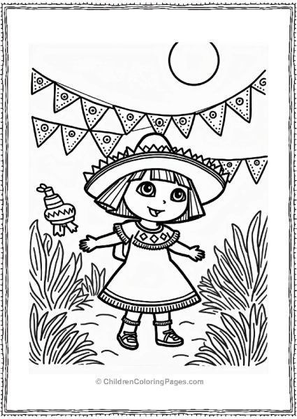 Dora In A Colorful Mexican Fiesta Free PDF Printable