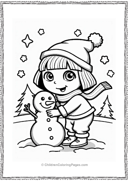 Dora The Explorer In A Snowy Wonderland Free PDF Printable