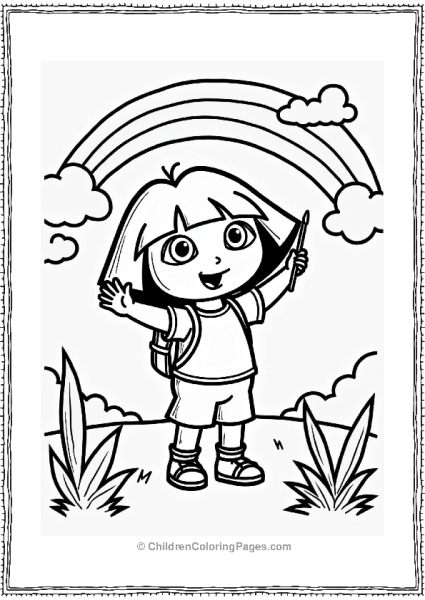 Dora The Explorer Painting A Rainbow Free PDF Printable