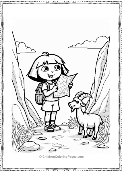 Dora The Explorer On A Rocky Path Free PDF Printable