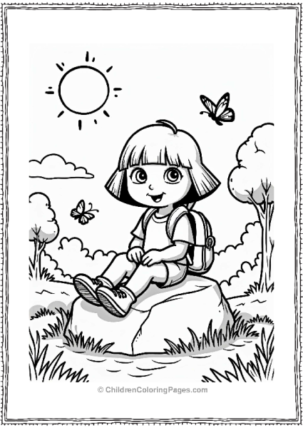 Dora The Explorer On A Sunny Day Free PDF Printable