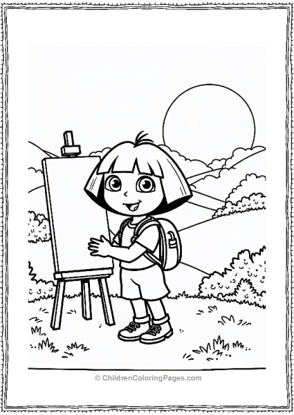 Dora The Explorer Art Adventure At Sunset Free PDF Printable