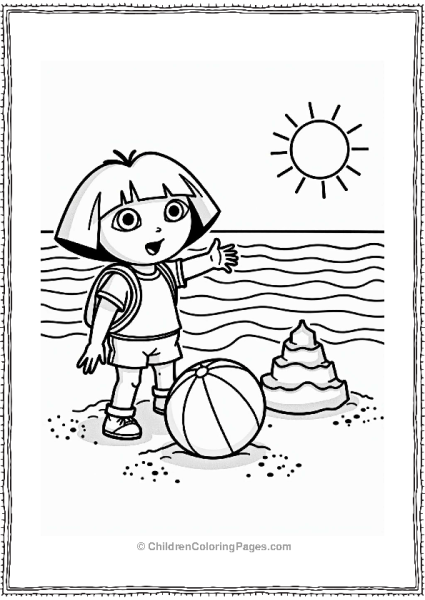 Dora The Explorer Beach Day Fun Free PDF Printable