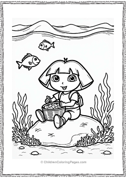 Dora The Explorer Ocean Picnic Underwater Free PDF Printable