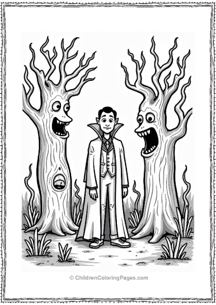 Dracula In His Spooky Garden Free PDF Printable